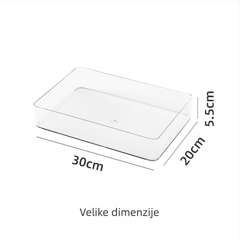 Kutija za organizaciju ladice SF-2120, PET plastika, kapacitet 1 L, organizator za ured i kuhinju, proziran