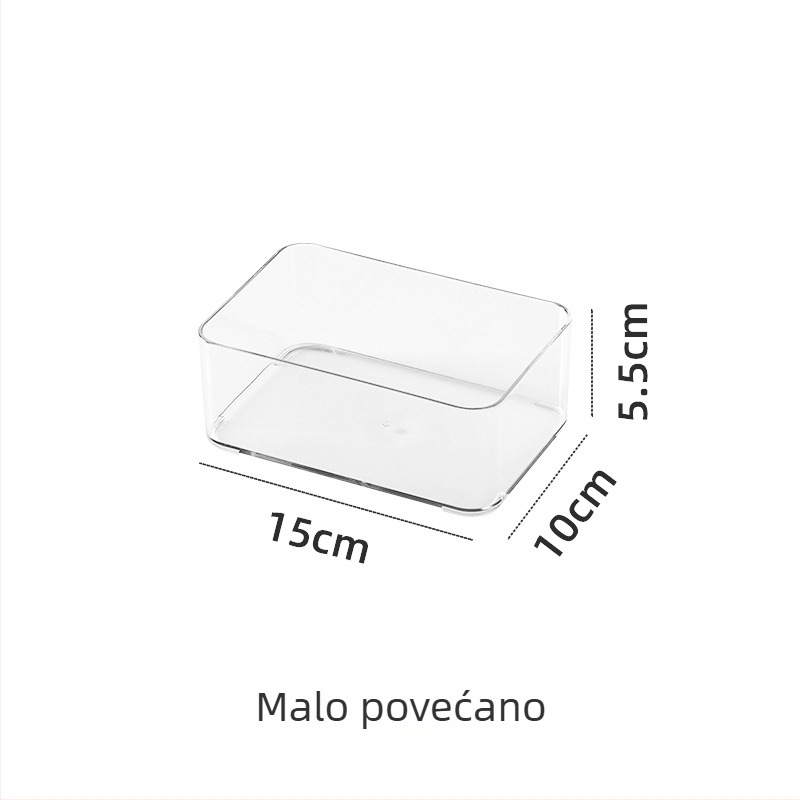 Kutija za organizaciju ladice SF-2120, PET plastika, kapacitet 1 L, organizator za ured i kuhinju, proziran