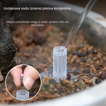 Cijev za prozračivanje tla za posude – plastika, sprječava truljenje korijena, Qinju marka, model 4417