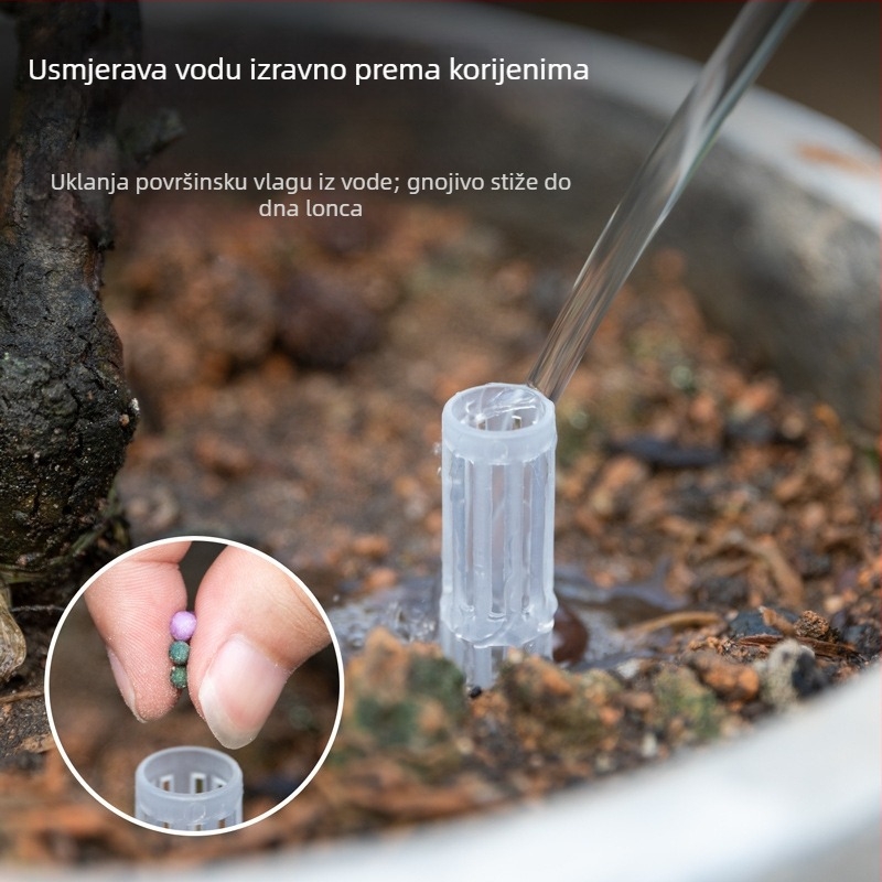 Cijev za prozračivanje tla za posude – plastika, sprječava truljenje korijena, Qinju marka, model 4417