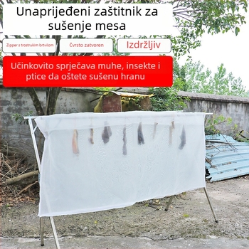 Kaixiu mreža za sušenje mesa s prozračnom mrežom; sklopiva i povlačna; jednodijelna mreža za sušenje; paket od 50 komada