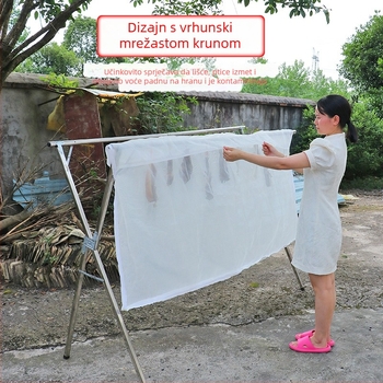 Kaixiu mreža za sušenje mesa s prozračnom mrežom; sklopiva i povlačna; jednodijelna mreža za sušenje; paket od 50 komada