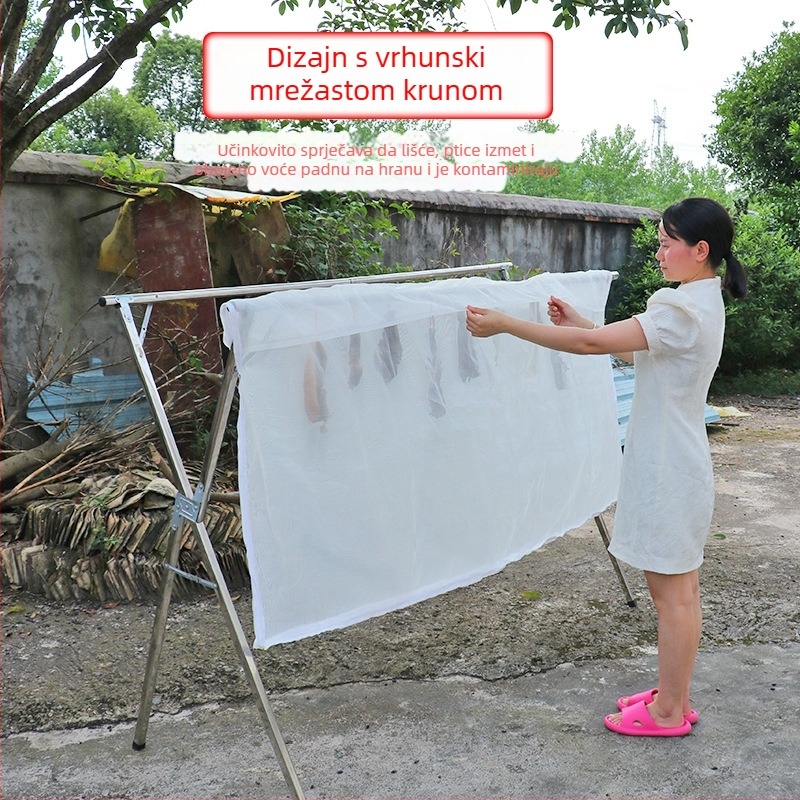 Kaixiu mreža za sušenje mesa s prozračnom mrežom; sklopiva i povlačna; jednodijelna mreža za sušenje; paket od 50 komada