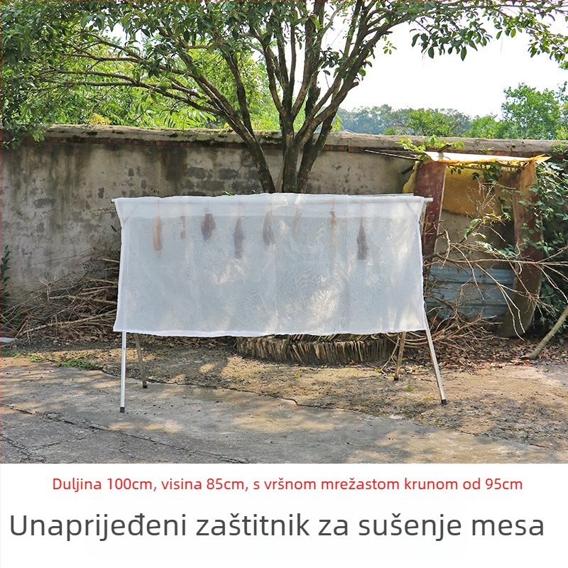 Kaixiu mreža za sušenje mesa s prozračnom mrežom; sklopiva i povlačna; jednodijelna mreža za sušenje; paket od 50 komada