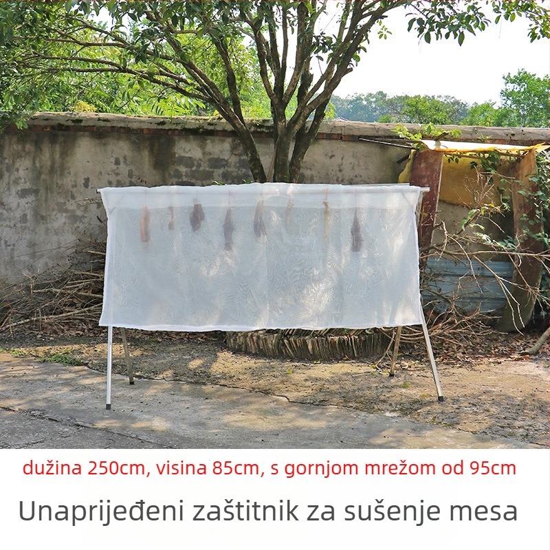 Kaixiu mreža za sušenje mesa s prozračnom mrežom; sklopiva i povlačna; jednodijelna mreža za sušenje; paket od 50 komada