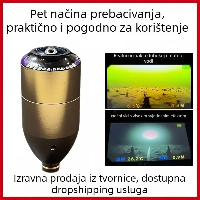 Kamera za ribolovni sonar – legura tijela, više načina rada, podvodni noćni vid, mjerenje temperature