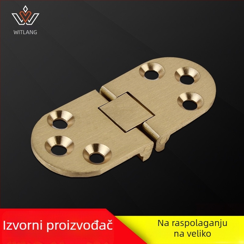 Bakrena šarka za sklopivi stolni vrh i stol za šivanje, polukružni oblik, ojačan dizajn, 180° otvor, model 1-232
