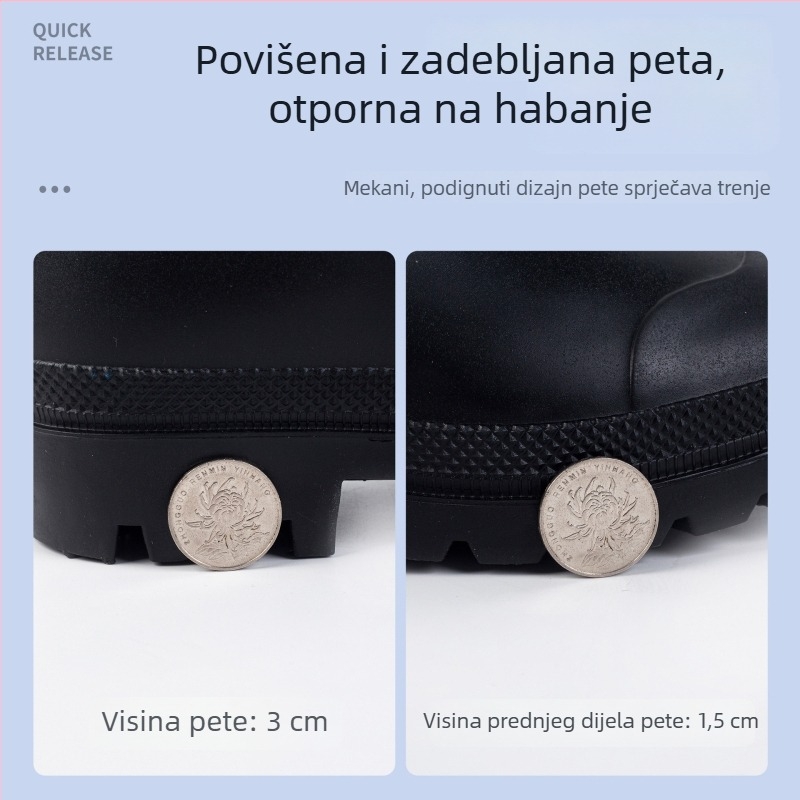 Visoke kišne čizme, protuklizne i otporne na habanje, za sve sezone, pogodne za gradilište i pranje automobila.