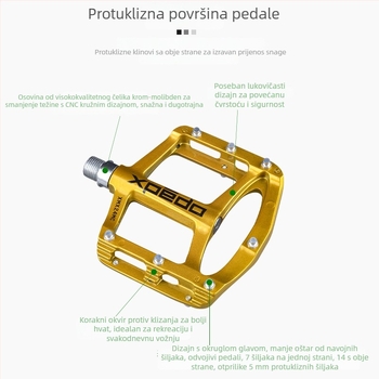 XPEDO XMX24MC pedala, magnezijeva legura, univerzalna kompatibilnost