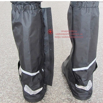 Navlake za kišnu obuću za motocikle, s debelim potplatom, visokim krojem, vodootporne i otporne na habanje, zatvaranje zipom i Velcroom