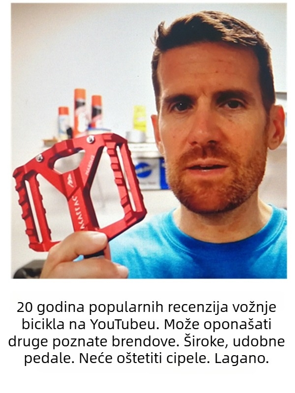 Ploški pedal za planinski bicikl – aluminijska legura, proširena protuklizna površina, model SMS-0.1, težina 400 g