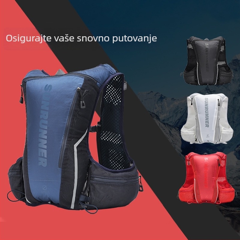 Unisex najlonski hidrirajući ruksak za outdoor trčanje i planinarenje – prozračan, vodootporan, izuzetno lagan, zaštita kičmene, suho-mokro odvajanje