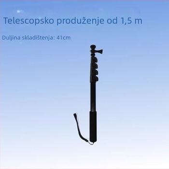 Teleskopska aluminijska držač/stalak za selfie i livestreaming u kampu, 2–5 sekcija, moguć ispis logotipa