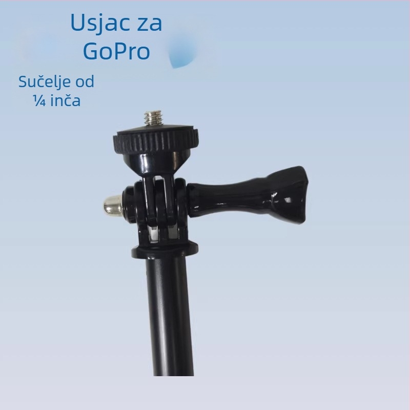 Teleskopska aluminijska držač/stalak za selfie i livestreaming u kampu, 2–5 sekcija, moguć ispis logotipa