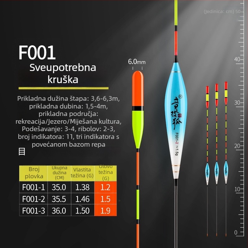 Vertical drift plovak za ribolov, Competitive Fox, kompozitni materijal, visoka osjetljivost