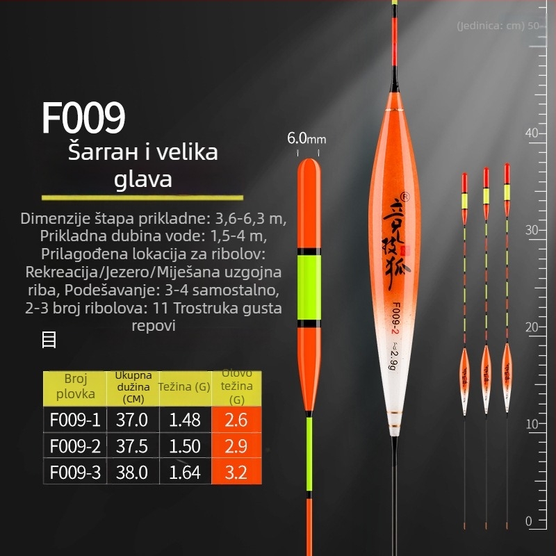 Vertical drift plovak za ribolov, Competitive Fox, kompozitni materijal, visoka osjetljivost