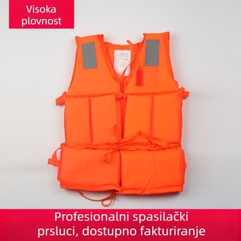 Spasilački prsluk za odrasle i djecu, profesionalni, prijenosni prsluk za ribarenje, plovidbu i šnorkanje, izrađen od debelog Oxford materijala.