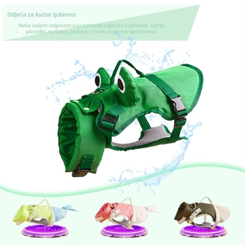 BONAPET Spasiva jakna za pse s dizajnom prsa-hrbat, Oxford tkanina, odvojiva ovratnica za dodatnu plovnost