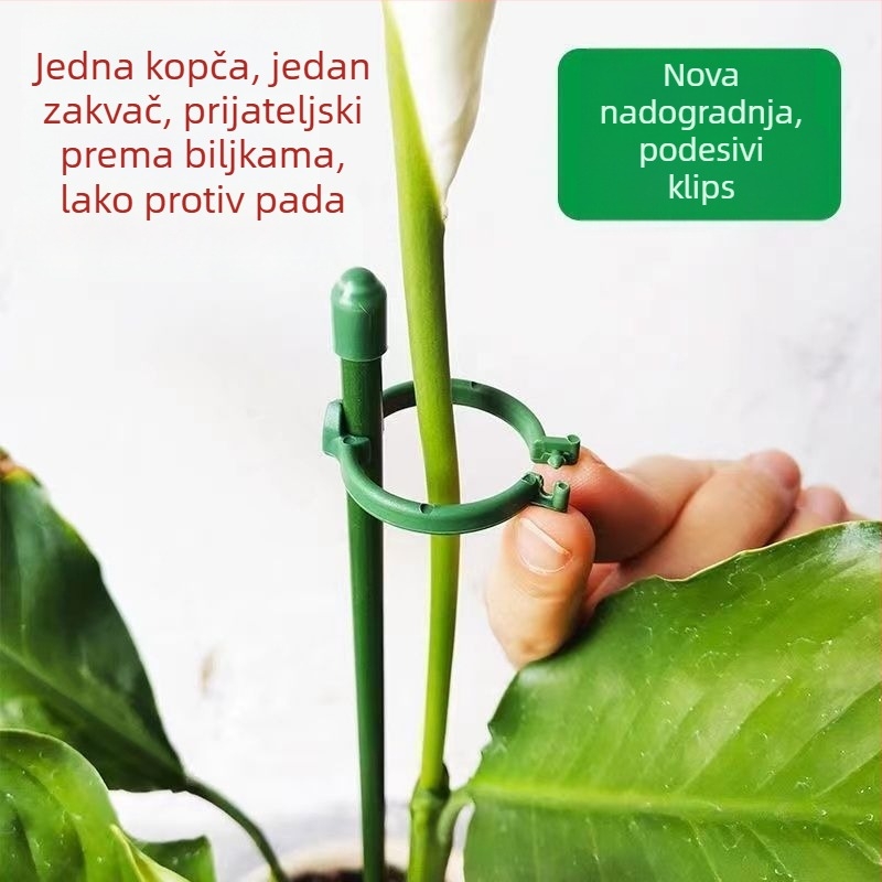 Protupadna podrška za biljke – šipka od vlaknastog stakla i plastike za učvršćivanje i podršku penjačicama, sukulentima, Monstera, rajčicama i paprikama