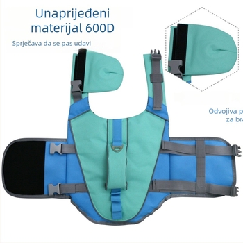 Spašavajući prsluk za psa, poliester, reflektirajući šavovi, otporan na kidanje, ležerni stil