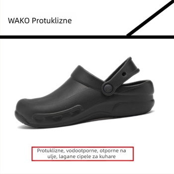 WAKO Cipele za kuhara - protuklizne, vodootporne, otporne na ulje, zatvorenim prstom, Slip-On, gumeni potplat