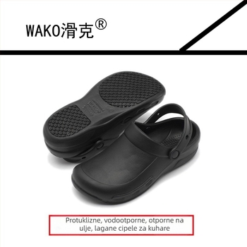 WAKO Cipele za kuhara - protuklizne, vodootporne, otporne na ulje, zatvorenim prstom, Slip-On, gumeni potplat