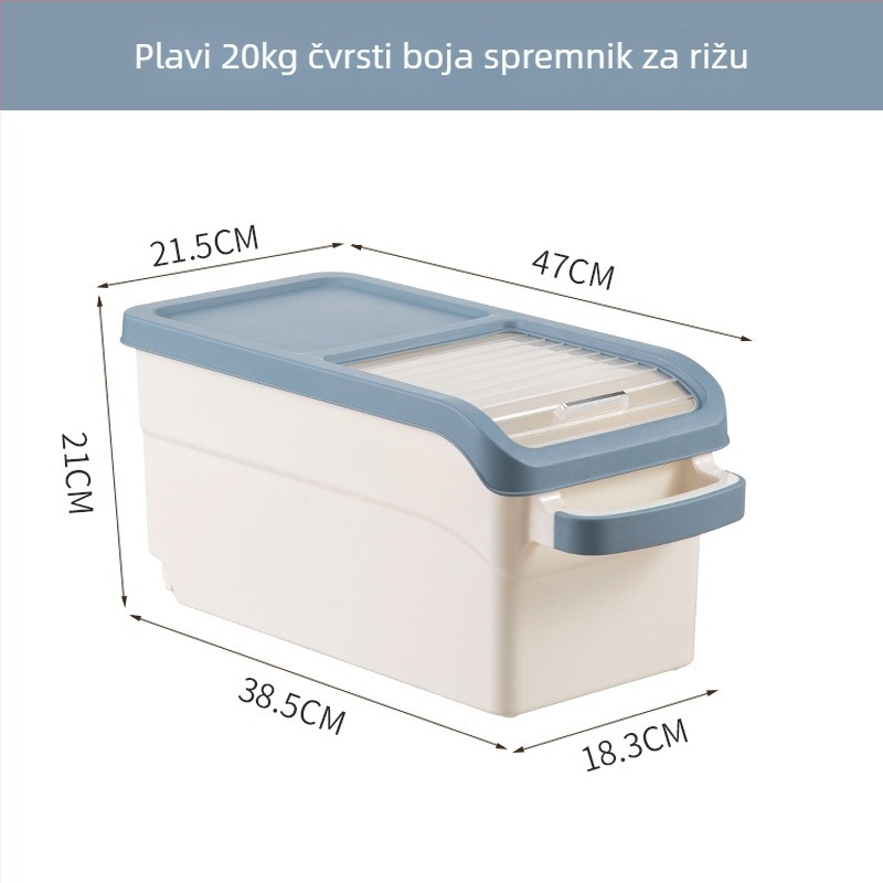 Kutija za skladištenje riže, japanskog stila, PP materijal, kapacitet veći od 10 L, zatvoriva, otporna na vlagu i štetnike, brend Yoko