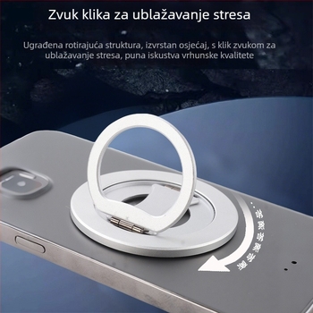 MagSafe magnetski nosač za telefon, aluminijska legura, stolni držač s okretljivim prstenom, prijenosni, bez ljepila