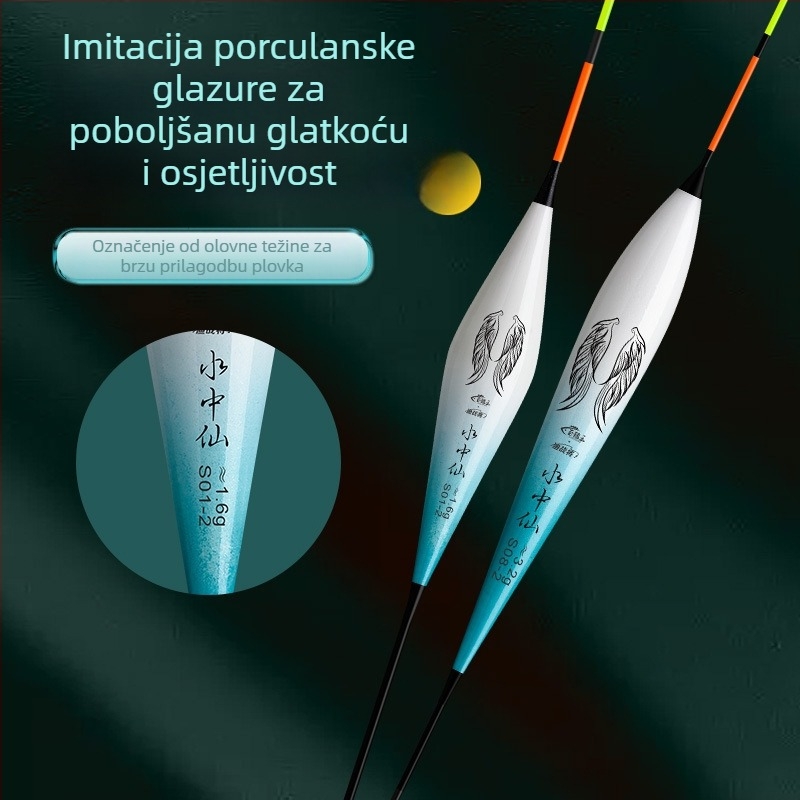 Set vertikalnih plovaka za ribolov – visoka osjetljivost, upečatljiv svjetleći dizajn danju i noću; potpuni komplet (Tip: vertikalni plovci; Materijal: kompozitni materijal; Marka: Giant fin King)