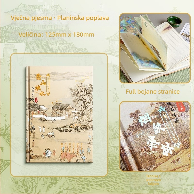 Thinking bilježnica - ljepljivo povez, papir 80gsm, 100–200 stranica, crtani sladak stil