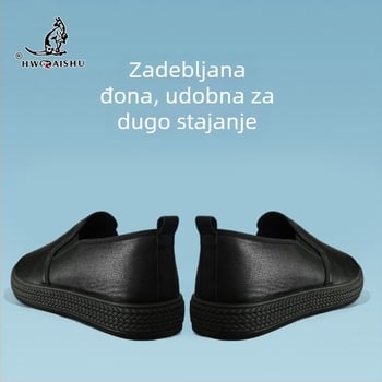 Muške slip-on cipele za kuhinju: vodootporne i otporne na masnoću, gornji dio od umjetne kože, mekana podstava