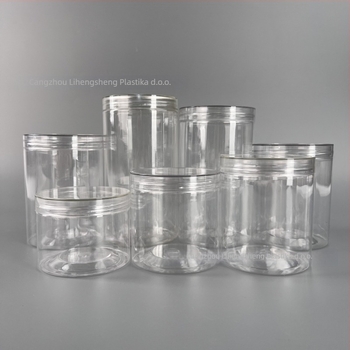 Plastični spremnik za pohranu s vijčanim prozirnim poklopcem od kristala – prilagodljiv