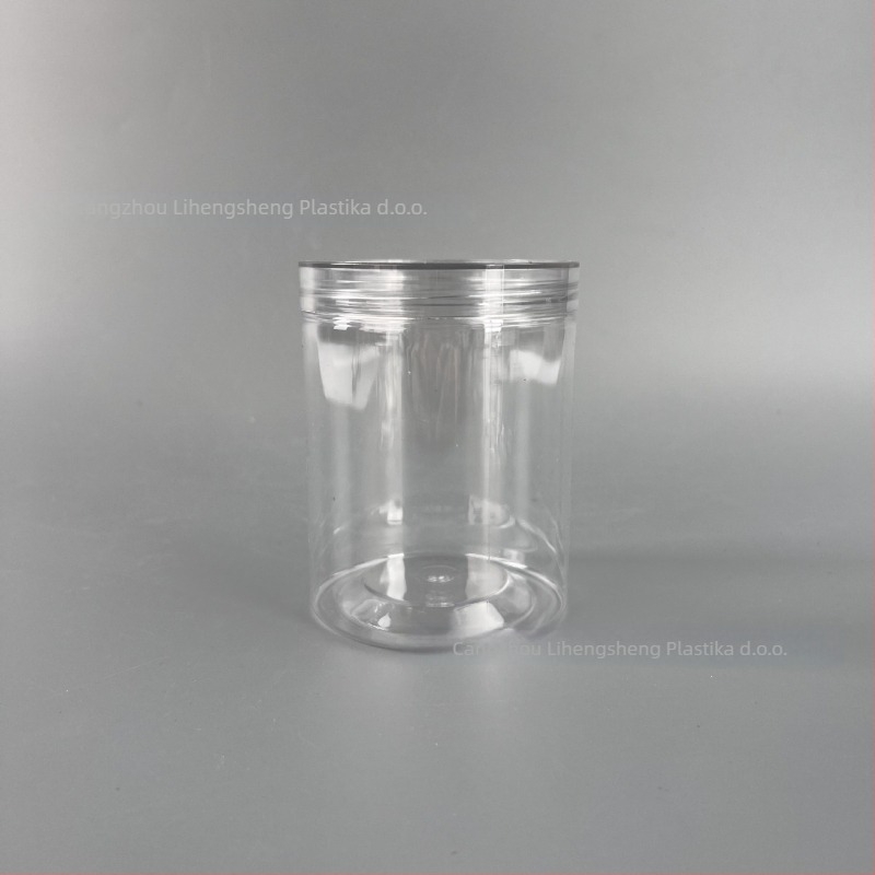 Plastični spremnik za pohranu s vijčanim prozirnim poklopcem od kristala – prilagodljiv