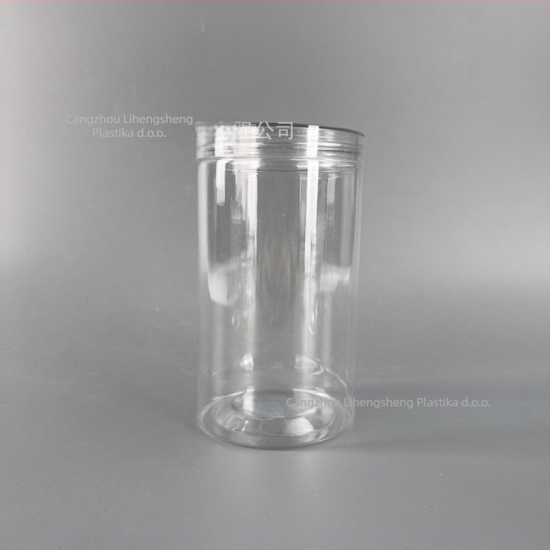 Plastični spremnik za pohranu s vijčanim prozirnim poklopcem od kristala – prilagodljiv