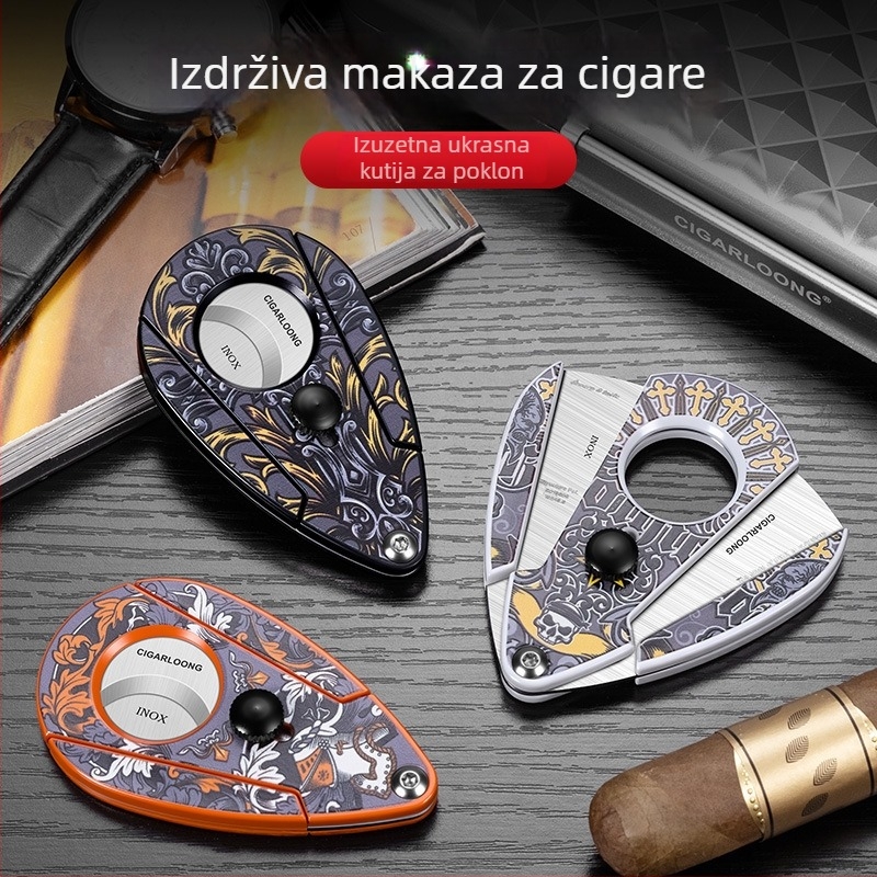 Fan Sheng nehrđajući čelični rezac za cigare – oštra oštrica, glatko rezanje, jednostavan prijenosni dizajn