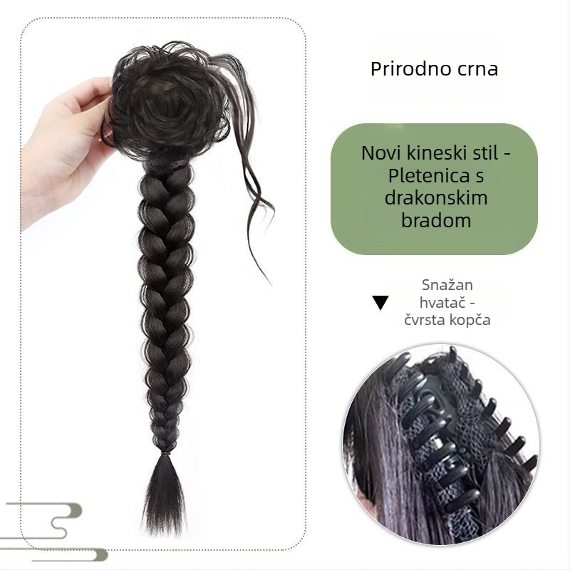 Perika s repom i pletenicom Dragon Beard – Doris, kosa od visoko otporne žice, mehanička fiksacija