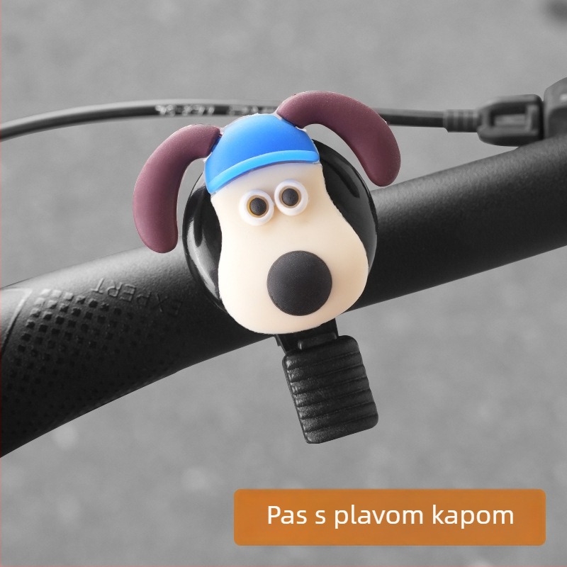 Željezno zvono za bicikl s motivom hamburgera i ukrasom pomfrita i sendviča