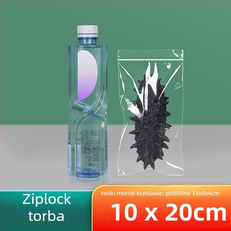 Prozirna vrećica za pakiranje hrane sa samouzavaranjem; Marka: Cnon/xizhilong; Materijal: Novi materijal; Namjena: Pakiranje hrane; Duljina zatvaranja: 0,5–2 cm