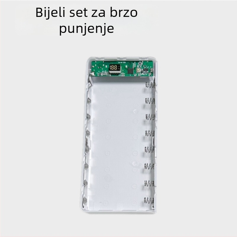 Bez zavarivanja 8‑ćelijska kutija za bateriju 18650 za DIY kućište mobilnog napajanja uz dvostruko brzo punjenje