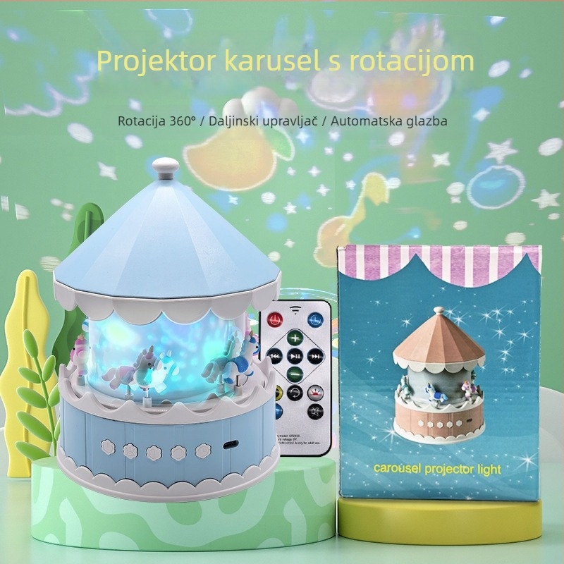 Projektor zvjezdane noći za djecu – USB napajanje, reprodukcija glazbe, prilagodba svjetline, stolna instalacija