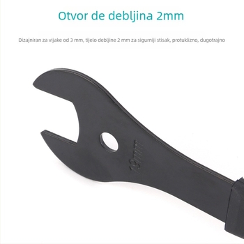 Ključ za hub bicikla, tanak, 2 mm debljina, čelik