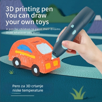 Bežična 3D olovka za tisk s niskom temperaturom za djecu — edukativni DIY alat za 3D crtanje