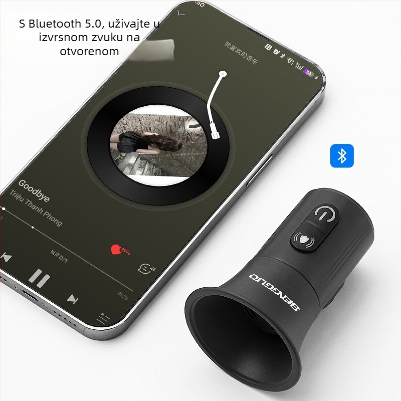 Bunguo Bg-3516 Višestruki Bluetooth zvučnik za bicikl s glazbom i snimkom, mini prijenosni vodootporni ABS zvučnik