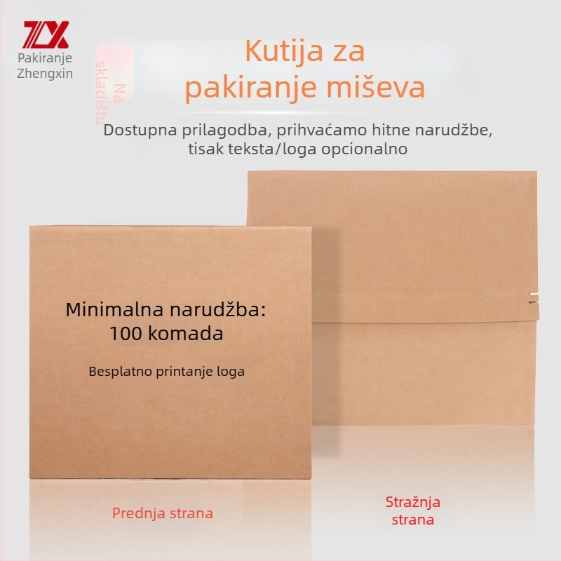 Kutija za pakiranje svjetleće podloge miša, od tvrdog kraft papira, otisak logotipa, hot stamping, UV tisak i reljef