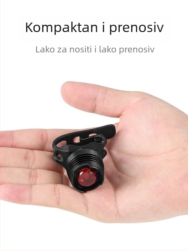 Stražnja svjetiljka za planinski bicikl, kružnog oblika, visoka svjetlost, tijelo od aluminijske legure