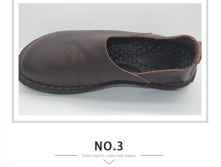 Ženske kožne mokasine za vožnju s okruglim nosom, niski 1-3 cm, PU uložak, slip-on