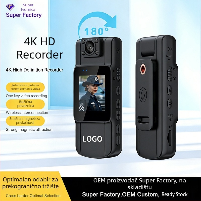 Nosiva magnetska rotirajuća kamera za snimanje u 4K Ultra HD za biciklizam, IPS 1,5-inčni zaslon, MicroSD pohrana, elektronička stabilizacija slike