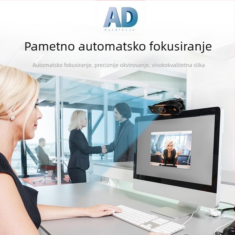 Pametna PTZ kamera za stolno računalo, 1080p video, USB 2.0, ručno fokusiranje