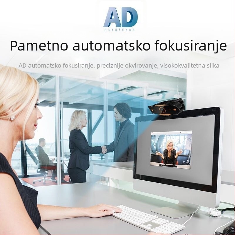 Pametna PTZ kamera za stolno računalo, 1080p video, USB 2.0, ručno fokusiranje