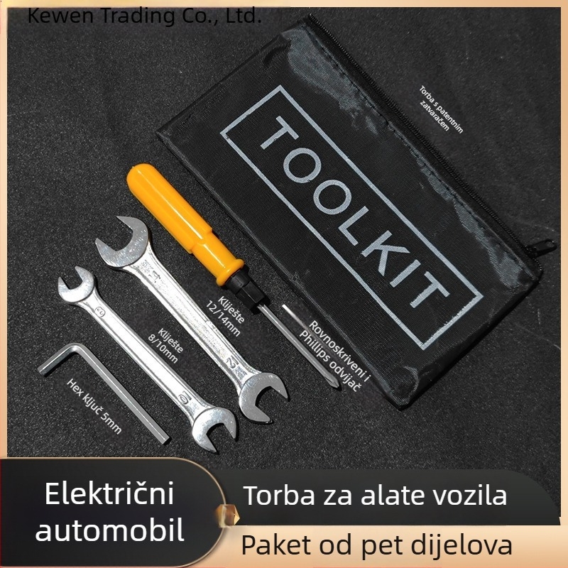 Kewen Set alata za električna vozila — socket wrench, odvijač, prijenosna torba za popravak električnih bicikala